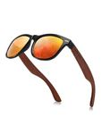 GREENTREEN Bamboo Sunglasses for Men and Women, Polarized Sunglasses UV 400 Protection (orange 2)