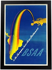 Nacnic Antico poster pubblicitario di viaggio dal Sud America all'Europa, illustrazioni di annunci vintage per decorazione d'interni, agenzie di viaggio... A3, senza cornice.