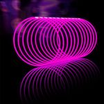 Glow Fever Glow Sticks Bulk 100ct 22inches Glow Necklaces (22") with Connectors - Packed in Tube with Extra Bubble Wrap (Pink)