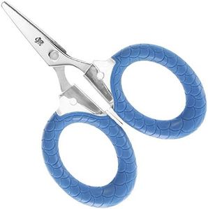 CUDA 3" Micro Scissors Durable Fishing Braid, Mono & Fluorocarbon Cutter for Saltwater & Freshwater with Dual Serrated Blades & Oversized Non-Slip Comfort Bows