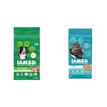 IAMS Proactive Health Minichunks Dog Food Dry Adult & Proactive Health Dry Cat Food Adult - Indoor Weight & Hairball Care - Chicken & Turkey, 3.18kg Bag