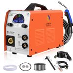 HITBOX MIG Aluminium Welder, 250A 110/220V MultiProcess Synergic MIG Welder, 5 in 1 Gas/Gas Mix/Gasless/Stick/Lift Tig IGBT Inverter Welders, Flux Core Welder with Large Color Screen(MIG250DP)