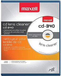 CD Laser Lens Cleaner Disc with Microfiber Brushes and Instructions from Maxell