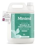 Miniml Window & Glass Cleaner 5L Refill - Mint Scented, Streak-Free Finish, Cruelty-Free, Vegan, Natural & Plant-Based Non-Toxic Cleaning Formula, Bulk Buy