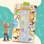 CAREIT Baby Lovely Animal Music Mat - Soft Educational Piano Mat with Piano Keys, Sounds, Fun Animal Designs - Stimulates Baby's Senses & Motor Skills - Perfect for 12 Months+, Size - 100x60 CM