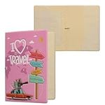 kwmobile Passport Holder Protective Cover - PVC and Plastic Passport Cover for Men and Women - Essential Travel Accessory - White/Green/Light Pink