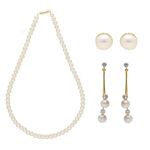 Sri Jagdamba Pearls Dealer Mystic Pearl Combo Necklace with 2 Set of Earrings Jewellery Set Gifts for Women and Girls