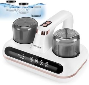 SIKITUT Aspirateur Matelas Anti Acariens, Aspirateur Acariens 5 en 1 avec Lumière UV-C, Nettoyant Matelas Aspirateur à Main, élimine 99,9% de Bactéries, Allergènes, Filtre HEPA Inclus