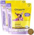 Chippin Blueberry Cricket Antioxidant Dog Biscuit (5oz, 2-Pack) | 100% Made in USA Natural Dog Treats | Chicken-Free, Hypoallergenic, Sustainable Human-Grade Protein | Puppies & Senior Dogs