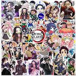 Paper9store Pack of 85+ Demon Slayer Stickers for Laptop, Phone Case, Guitar, Bike, Pc, Scrapbook etc. Waterproof Glossy Laminated Residue Free Anime Stickers