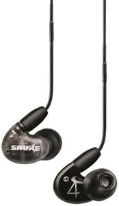 Shure AONIC 4 Wired Sound Isolating Earbuds, Detailed Sound, Dual-Driver Hybrid, Secure In-Ear Fit, Detachable Cable, Durable Quality, Compatible with Apple & Android Devices - Black