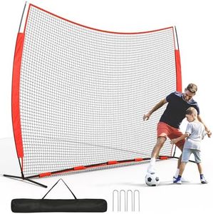 Shopsource 12x9ft Barricade Backstop Net, Ball Sports Barrier Netting, Protection Screen for Baseball Softball Lacrosse Soccer Hockey Training for Backyard with Carry Bag