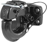 CURT 48231 Pintle Hook Hitch 60,000 lbs, Fits 2-1/2 to 3-Inch Lunette Ring, Direct Mount Only, CARBIDE BLACK POWDER COAT