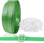 NEWANRAN Banding Strapping Kit, Plastic Strapping Packaging Strapping Tool Kit, Box Packing Strapping Kit with 500 Ft Lenght 1/2" Poly Strapping Packaging Straps & 100 Strapping Clips (Green)