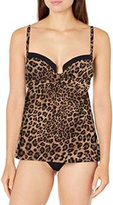 Coco Reef Contours Women's Gemma Twist Tankini, Black Multi 004, 8/32D