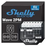 Shelly Wave 2PM, 2-Channel Z-Wave Smart Relay Switch with Power Metering - 16A, Remote Control, Low Power Consumption, Network Repeater, High reliability, SmartStart Setup