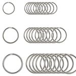 Key Rings Hoops, 30 PCS Small Key Ring Round Metal Split Rings, Silver Key Ring Stainless Steel Round Key Chain Rings for Keys Organization, Jewellery Making Craft DIY Accessory