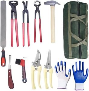 1112TEMP 11pcs Farrier Tools Farrier kit Horse shoeing Tools Farrier Supplies Farrier Tools for Horses Cattle Sheep and Donkeys