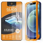 rooCASE Glass Screen Protector for Apple iPhone 12 / iPhone 12 Pro, (6.1 Inch), Case Friendly Tempered Glass Front Cover Protection with Alignment Frame, Pack of 3