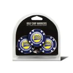 TEAM GOLF NCAA Iowa Hawkeyes 3 Pack Golf Chip Ball Markers, Poker Chip Size with Pop Out Smaller Double-Sided Enamel Markers