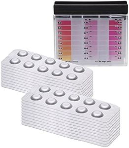 POWERHAUS24 Premium Rapid Tester mit 200 Testtabletten, 100x freies Chlor/Brom und 100x pH, detaillierte Farbskala, bis zu 16 Farbabstufungen, Reagenzien Made in Germany