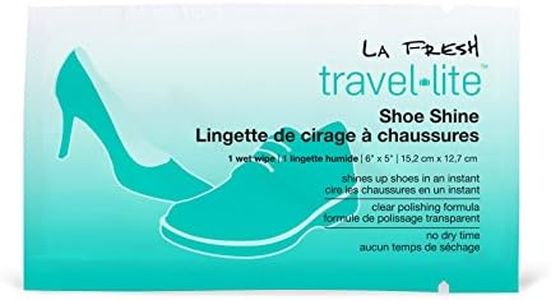 LA Fresh Travel Lite Pre-Moistened Shoe Shine Wipes Case of 200 Individually Wrapped Streak-Free Cleaning Wipes Perfect for Use On Leather and Convenient Size for On The Go