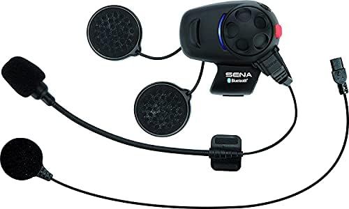 Sena SMH5-UNIV SMH5 Bluetooth Headset & Intercom for Scooters and Motorcycles with Universal Microphone Kit, Black, Pack of 1