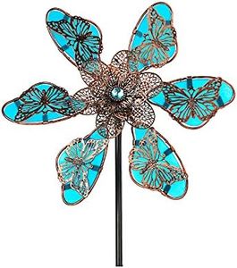 Los Bamoa Noctilucent Kinetic Wind Spinners with Stable Stake Metal Garden Spinner with Reflective Painting Unique Lawn Ornament Wind Mill for Outdoor Yard Lawn Garden Decorations