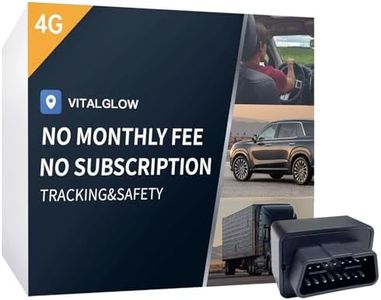 GPS Tracker for Vehicles, No Monthly Fee, No Subscription with Real-Time Tracking, 4G SIM and Data Included, Trip History, GeoFence, Speeding Alerts, Global Coverage, OBD, for Fleets & Families
