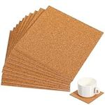 ifundom 10PCS Self- Adhesive Cork Sheets 4x 4 for DIY Coasters, Cork Board Squares, Cork Tiles, Cork Mat, Mini Wall Cork Board with Adhesive- Backed