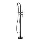 VEVOR Freestanding Bathtub Faucet, Floor Mount, Freestanding Tub Filler, Shower Mixer Taps, Two Water Modes, 360° Swivel Spout, for Bathing & Showering Pet Bathing Cleaning Drains Toilet Flushing