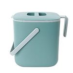 BLUE GINKGO Kitchen Compost Bin - Easy Clean Food Waste Bin for Kitchen with Handles | Countertop Compost Bin Kitchen Food Scrap Pail Bucket | Made in Korea (0.69 gal / 2.6L) - Green