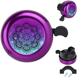 MZELQ Bicycle Bell Cute Clear Sound Adjustable Size Aluminum Bike Accessories Bell Ring for Girls Women Kids Adults (Mandala)