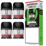 Vaporesso XROS 3 Pods 4 Pack Mesh Refillable Replacement Pods for XROS 3 Kit XROS Mini XROS 2 kit Leak-Proof Design No Nicotine Enhanced Airflow Pod (0.8ohms (Pack of 4))