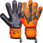 Kobo GKG-03-7.5 Professional Football Goal Latex Keeper Gloves/Soccer Ball Hand Protector, 7.5
