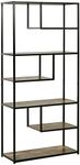 HOMCOM 6 Tier Bookcase, Industrial 