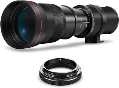 High-Power 420-800mm f/8 Manual Telephoto Lens for Nikon D500, D600, D610, D700, D750, D800, D810, D850, D3100, D3200, D3300, D3400, D3500, D5000, D5200, D5300, D5500, D5600, D7100, D7200, D7500