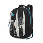 American Tourister Fizz Style 6, 31L Volume College Backpack with Front Organizer and Spacious Interiors for Men & Women - Black