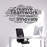 StickMe 'Team Work - Typography - Office - Inspirational - Motivational - Quotes - Wall Sticker ' -SM616 (Multi Colour, Vinyl - 130cm X 70 cm)