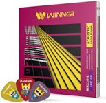 Acoustic Guitar Strings, Phosphor Bronze, Light Gauge, Hex Core, 12-53