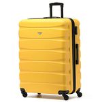 Flight Knight Lightweight 4 Wheel ABS Hard Case Extra Large Suitcase Approved for Over 100 Airlines Including easyJet, British Airways, Ryanair, Jet2, Emirates & Many More - Check-in Large Size 29"