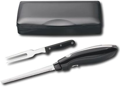 Hamilton Beach Electric Knife, with Stainless Steel Blade, and Ergonomically Designed Handle for Easy Grip, with a Sturdy Neat Case, Bonus FREE Carving Fork Included