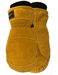 Watson Gloves Crazy Horse Winter Mitt - Split deerskin leather, Sherpa Lining (Medium)