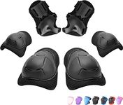 Kids/Youth Knee Pads Elbow Pads Wrist Guards 3 in 1 Protective Gear Set for Child Roller Skates, Cycling, Inline Skating, Scooter Skateboard, BMX Bike, Riding, and Multiple Outdoor Sports