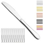 Berglander Table Knife Set of 12 Pieces, Food Grade Stainless Steel Butter Knives Dinner Knife for Home, Restaurant, Hotel, Dishwasher Safe