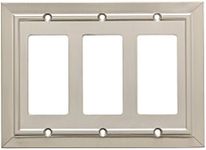 Franklin Brass W35226-SN-C Classic Architecture Triple Decorator Wall Plate / Switch Plate / Cover, Satin Nickel