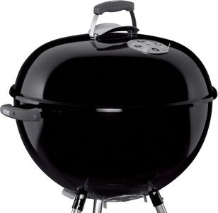 Weber Bar-B-Kettle Charcoal BBQ, 57cm – Porcelain-Enamelled, Black/Silver