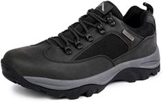 CC-Los Men's Hiking Shoes | Waterproof Work Shoes | Non-Slip & Comfortable Walking Size 7.5-14 Black