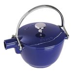 STAUB Cast Iron Tea Pot, Dark Blue, 16.5 cm