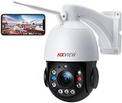 HXVIEW PTZ Security Camera Outdoor 30X Optical Zoom Camera WiFi Wireless 5MP RTSP IP Camera 1000FT Night Vision Auto Tracking Emergency Strobe Light Alarm Human Detection 2-Way Audio IP66 Waterproof
